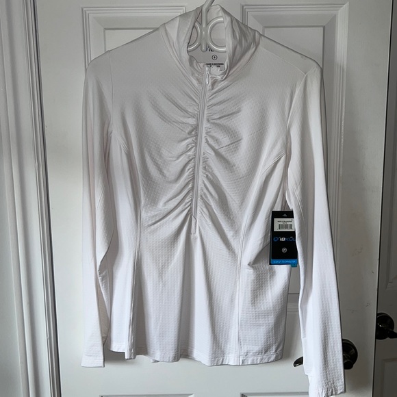 IBKUL 1/4 Zip White - Picture 1 of 7